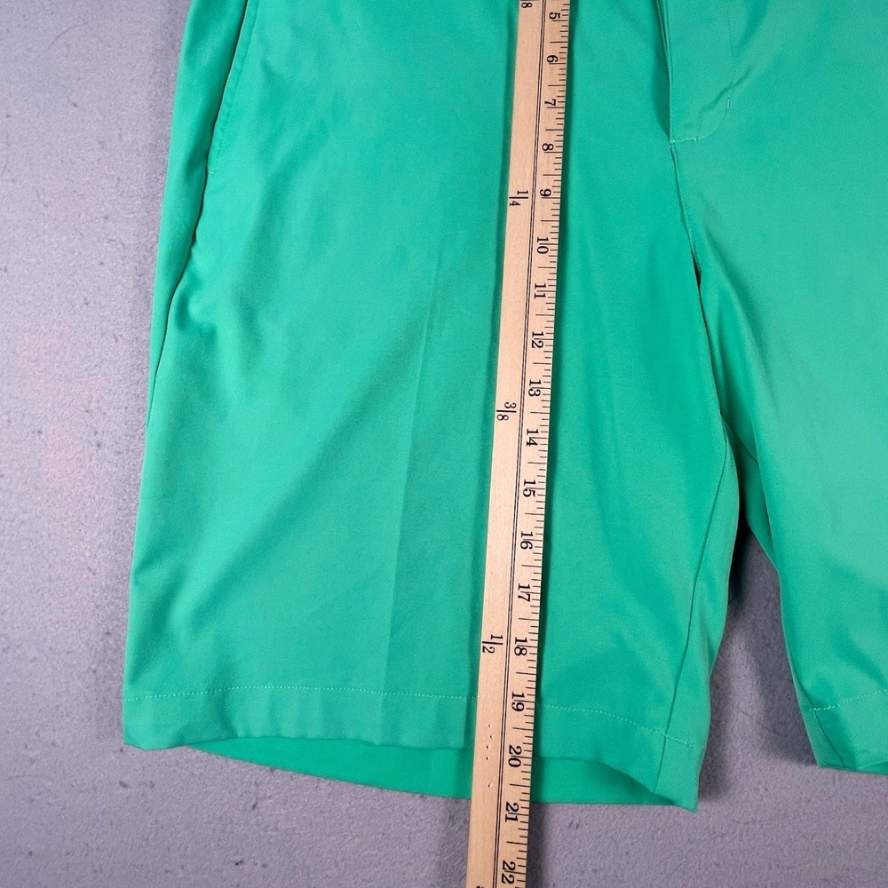 Adidas Golf Shorts Men 38 Green Flat Front Performance Activewear Athletic - Picture 8 of 10